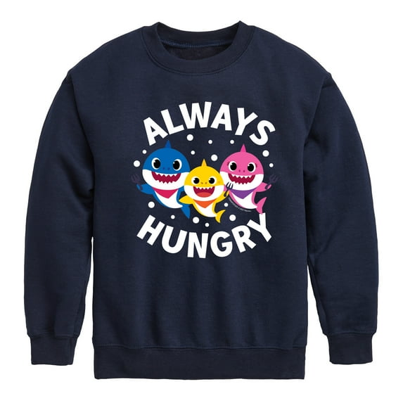 Baby Shark - Always Hungry - Toddler And Youth Crewneck Fleece Sweatshirt
