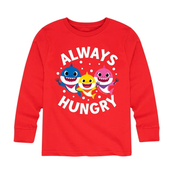 Baby Shark - Always Hungry - Toddler And Youth Long Sleeve Graphic T-Shirt