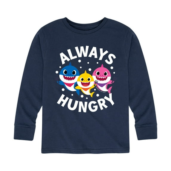 Baby Shark - Always Hungry - Toddler And Youth Long Sleeve Graphic T-Shirt