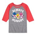 thumbnail image 1 of Baby Shark - Always Hungry - Toddler And Youth Raglan Graphic T-Shirt, 1 of 7