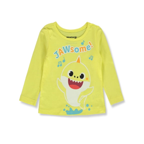 Baby Shark Baby Girls' Long-Sleeve T-Shirt Color: yellow Size: 18 months