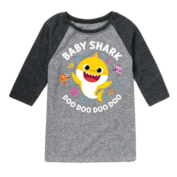 Baby Shark - Baby Shark Doo Doo Doo Doo - Toddler And Youth Raglan Graphic T-Shirt
