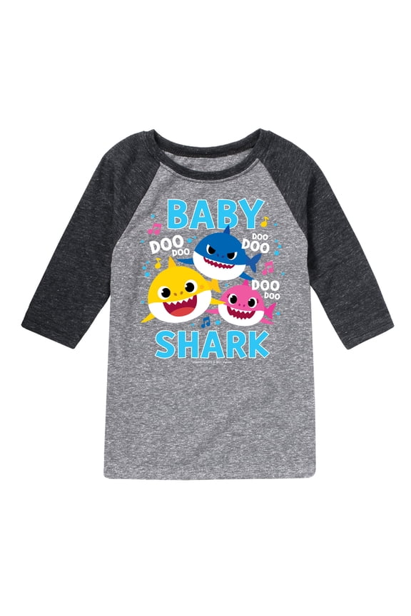 - Baby Shark Family Doo Doo Doo - Toddler And Youth Raglan Graphic T-Shirt