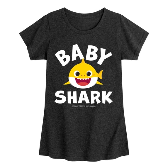 Baby Shark - Baby Shark - Toddler Girls Fitted Short Sleeve T-Shirt
