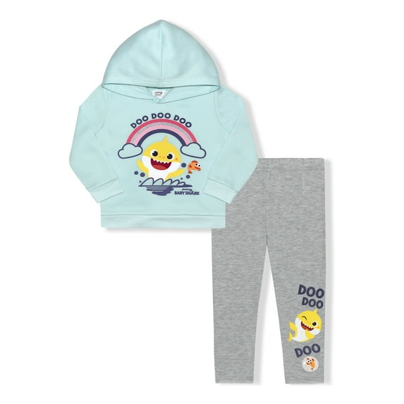 Baby Shark Baby & Toddler Girl Fleece Legging Set, 2-Piece (12M-5T)