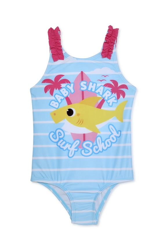 Baby and Toddler Girl One-Piece Swimsuit, Sizes 12M-5T