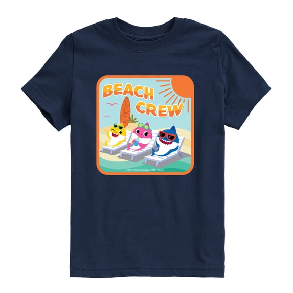 Baby Shark - Beach Crew Toddler Boys' Toddler Short Sleeve Graphic T-Shirt
