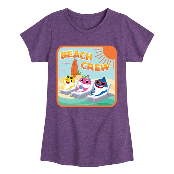 Baby Shark - Beach Crew Toddler Girls' Toddler Short Sleeve Graphic T-Shirt