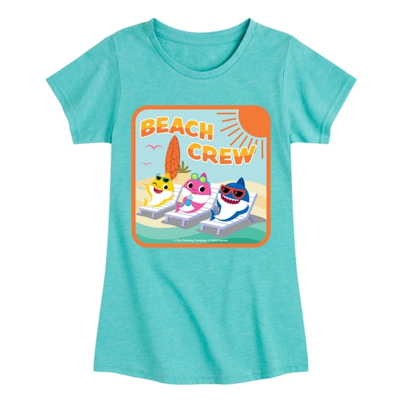 Baby Shark - Beach Crew Toddler Girls' Toddler Short Sleeve Graphic T-Shirt