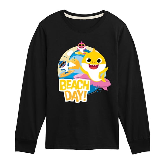 Baby Shark - Beach Day Boys' Long Sleeve Graphic T-Shirt