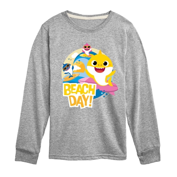 Baby Shark - Beach Day Boys' Long Sleeve Graphic T-Shirt