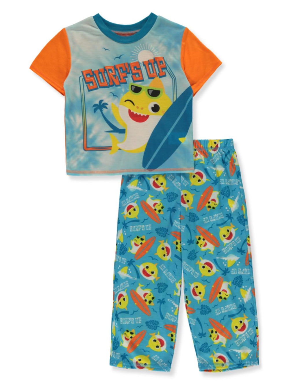 Baby Shark Boys' 2Piece Pajamas Set orange, 3t (Toddler)