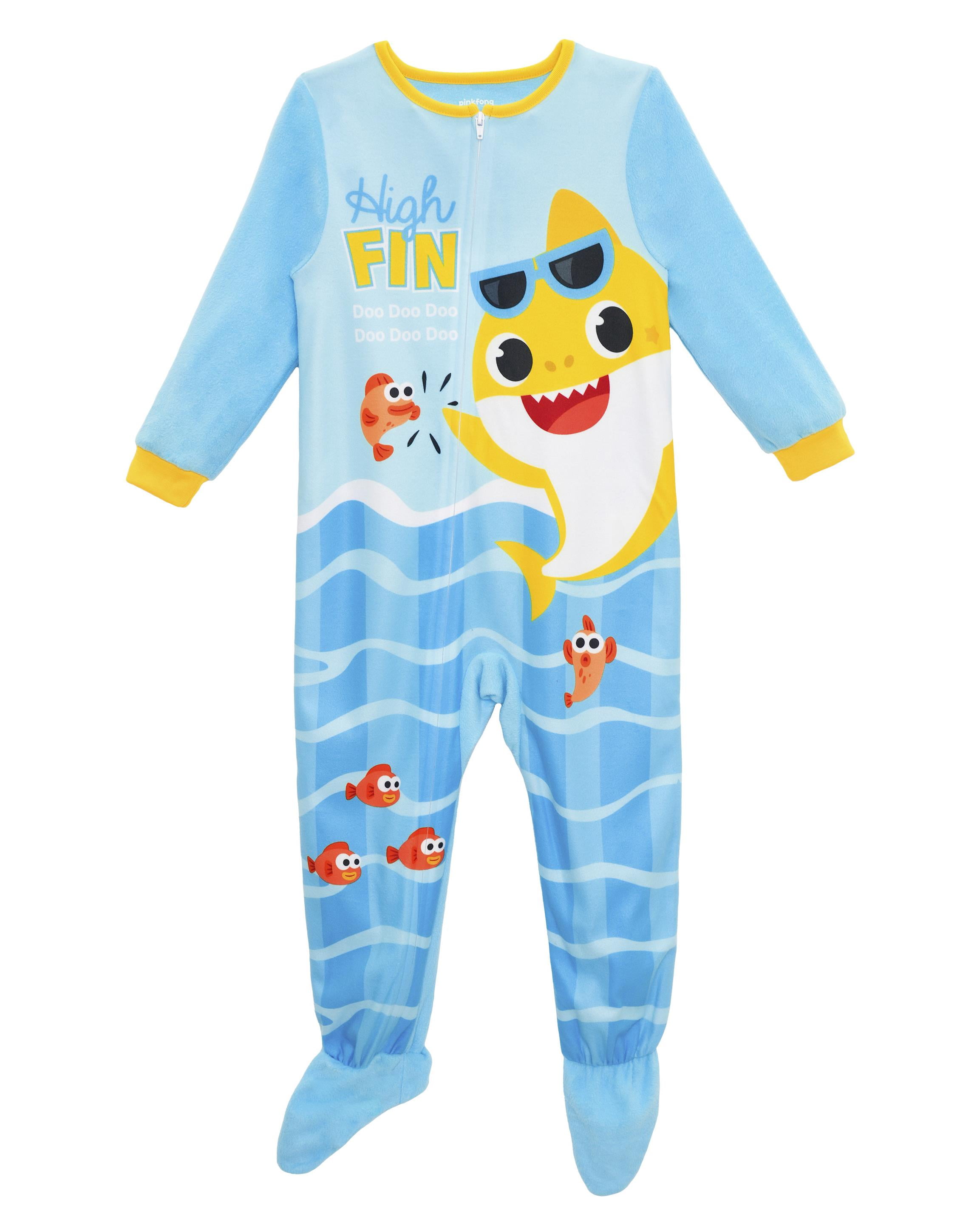 Baby Shark Brandclub Baby Shark Boys Onesie Sleeper Blanket Pajama Blue Size 3T
