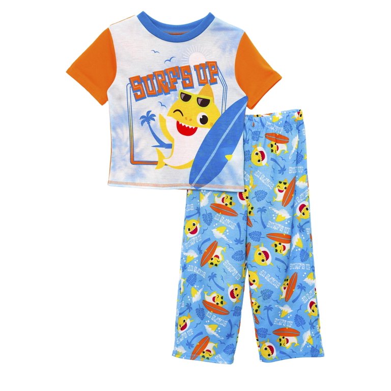 Baby Shark Boys Pajama 2 Piece Sleepwear Set Blue Size 2T