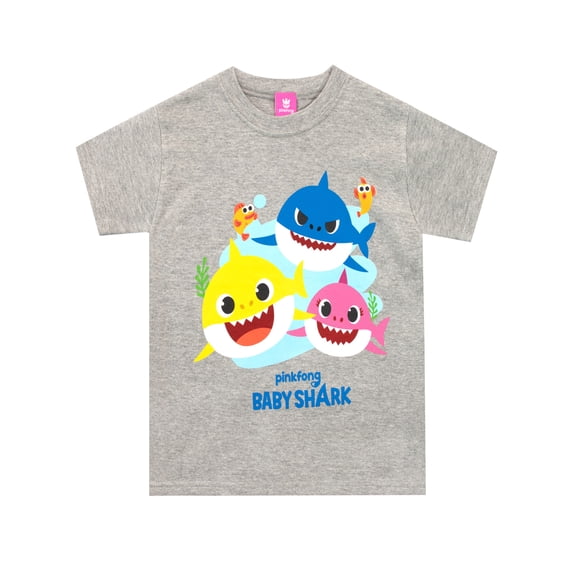 Baby Shark Boys T-Shirt Gray Sizes 2T-6