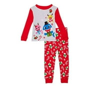 AME SLEEPWEAR Baby Shark Christmas Love Boy's Pajama Set for Toddlers