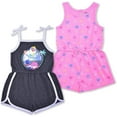 thumbnail image 1 of Baby Shark, Daddy Shark and Mommy Shark Girls 2 Pack Sleeveless Romper, Toddler, 1 of 5