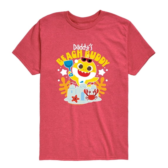 Baby Shark - Daddy's Beach Buddy Toddler Boys' Toddler Short Sleeve Graphic T-Shirt