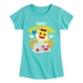 thumbnail image 1 of Baby Shark - Daddy's Beach Buddy - Toddler Girls Fitted Short Sleeve T-Shirt, 1 of 4