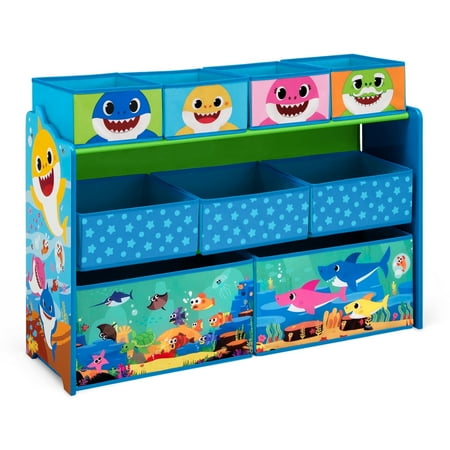 Baby Shark Deluxe 9 Bin Design and Store Toy Organizer by Delta Children