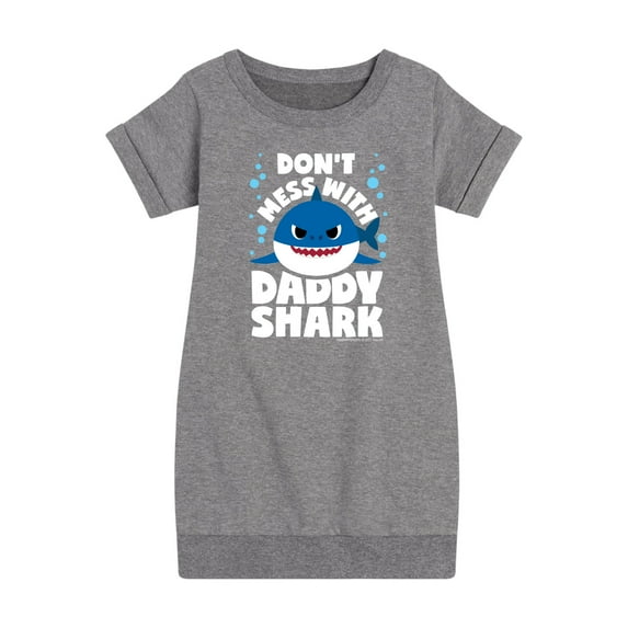 Baby Shark - Don't Mess With Dadday Shark - Toddler And Youth Girls Fleece Dress