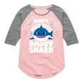 thumbnail image 1 of Baby Shark - Don't Mess With Dadday Shark - Toddler And Youth Girls Raglan Graphic T-Shirt, 1 of 6