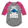 thumbnail image 1 of Baby Shark - Don't Mess With Dadday Shark - Toddler And Youth Girls Raglan Graphic T-Shirt, 1 of 5