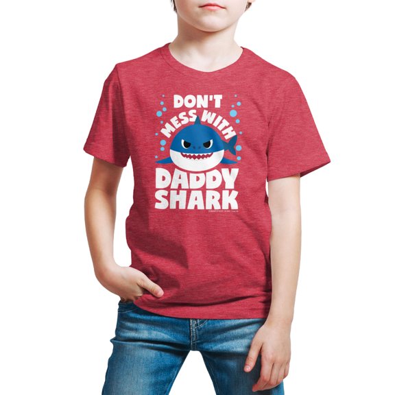 Baby Shark - Don't Mess With Dadday Shark - Toddler And Youth Short Sleeve Graphic T-Shirt