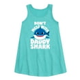 thumbnail image 1 of Baby Shark - Don't Mess With Dadday Shark - Toddler and Youth Girls A-line Dress, 1 of 5