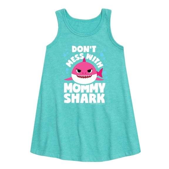 Baby Shark - Don't Mess With Mama Shark - Toddler and Youth Girls A-line Dress