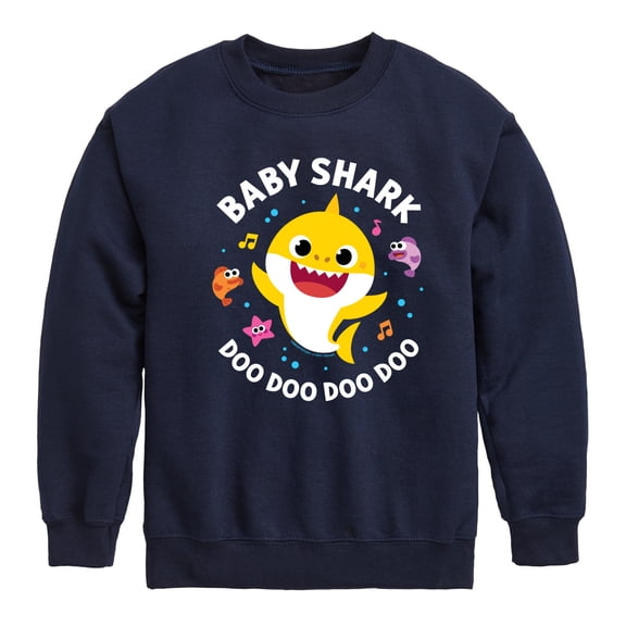 Baby Shark - Baby Shark Doo Doo Doo Doo Boys' Graphic Long Sleeve Fleece Sweatshirt