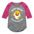 thumbnail image 1 of Baby Shark Doo Doo Doo Doo - Toddler And Youth Girls Raglan Graphic T-Shirt, 1 of 6