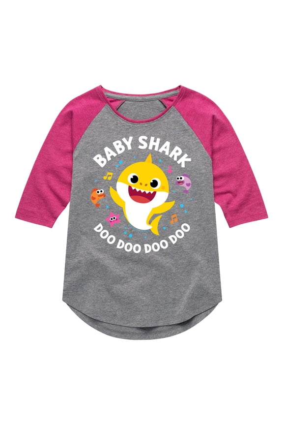 Doo Doo Doo Doo - Toddler And Youth Girls Raglan Graphic T-Shirt