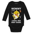thumbnail image 1 of Baby Shark Doo Doo Doo Outfit 1st Mothers Day Baby Boy Girl Long Sleeve Bodysuit Loves Baby Shark Black NB (0-3M), 1 of 5
