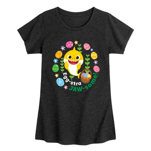 Baby Shark - Easter Sharks - Toddler And Youth Girls Short Sleeve Graphic T-Shirt