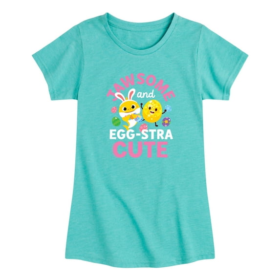 Baby Shark - Easter Sharks - Toddler And Youth Girls Short Sleeve Graphic T-Shirt