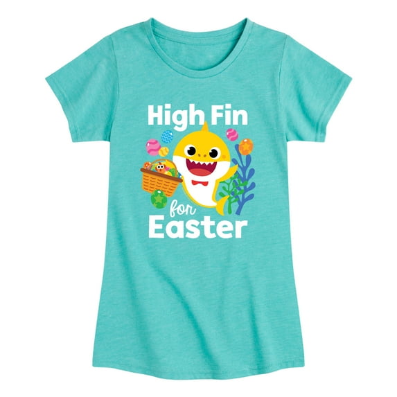 Baby Shark - Easter Sharks - Toddler And Youth Girls Short Sleeve Graphic T-Shirt