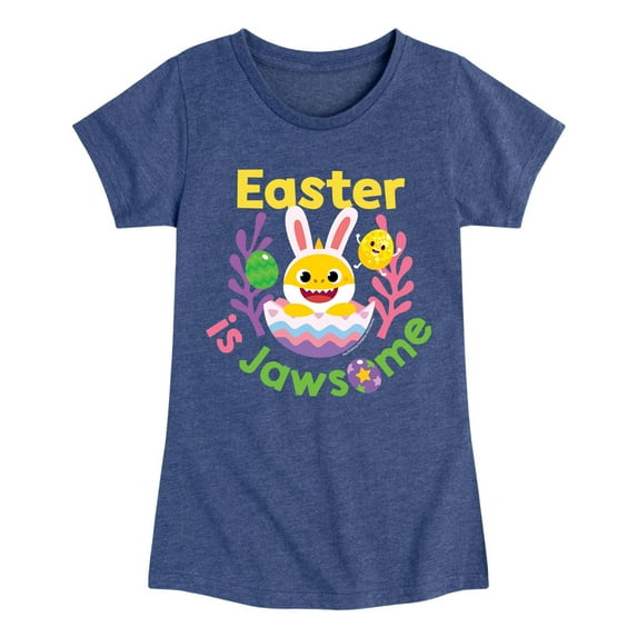 Baby Shark - Easter Sharks - Toddler And Youth Girls Short Sleeve Graphic T-Shirt
