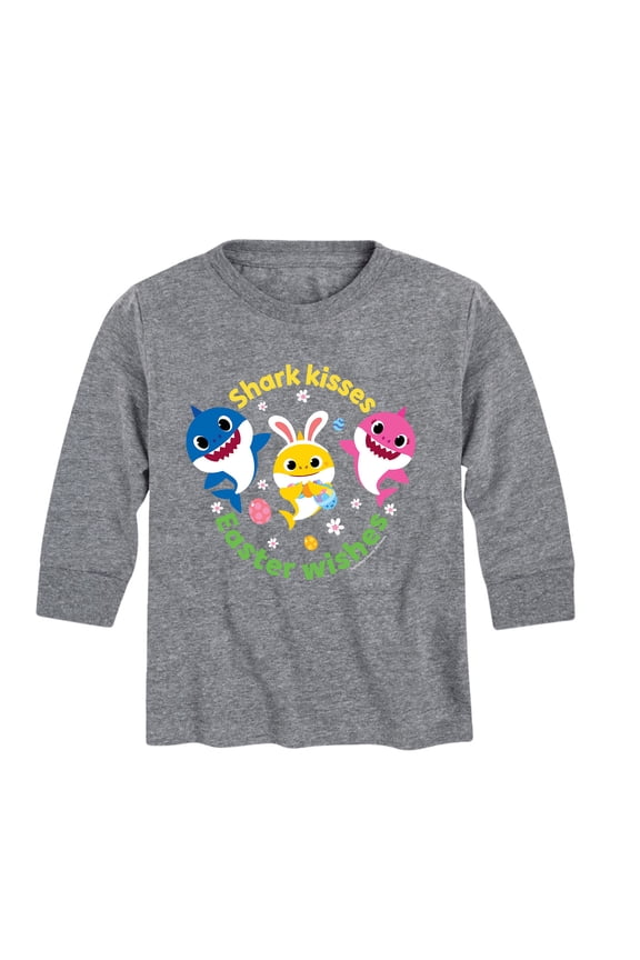 - Easter Sharks - Toddler And Youth Long Sleeve Graphic T-Shirt
