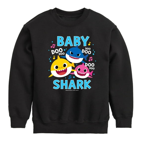 Baby Shark Family Doo Doo Doo - Toddler And Youth Crewneck Fleece Sweatshirt