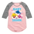 thumbnail image 1 of Baby Shark Family Doo Doo Doo - Toddler And Youth Girls Raglan Graphic T-Shirt, 1 of 6