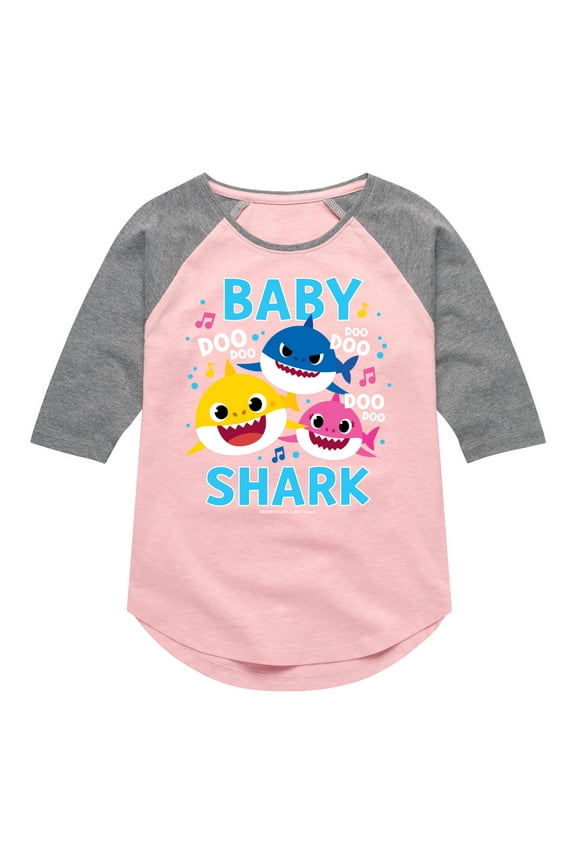 Family Doo Doo Doo - Toddler And Youth Girls Raglan Graphic T-Shirt