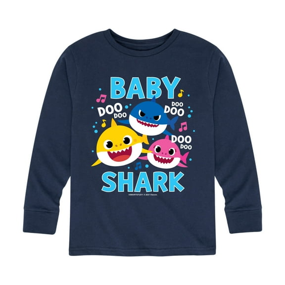 Baby Shark Family Doo Doo Doo - Toddler And Youth Long Sleeve Graphic T-Shirt