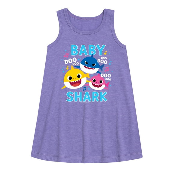 Baby Shark Family Doo Doo Doo - Toddler and Youth Girls A-line Dress
