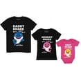 thumbnail image 1 of Baby Shark Family Set for Daddy Mommy Baby Matching Father Mother Infant Outfits Mom Black Medium / Dad Black Large / Baby Wow pink 24M (18-24M), 1 of 8