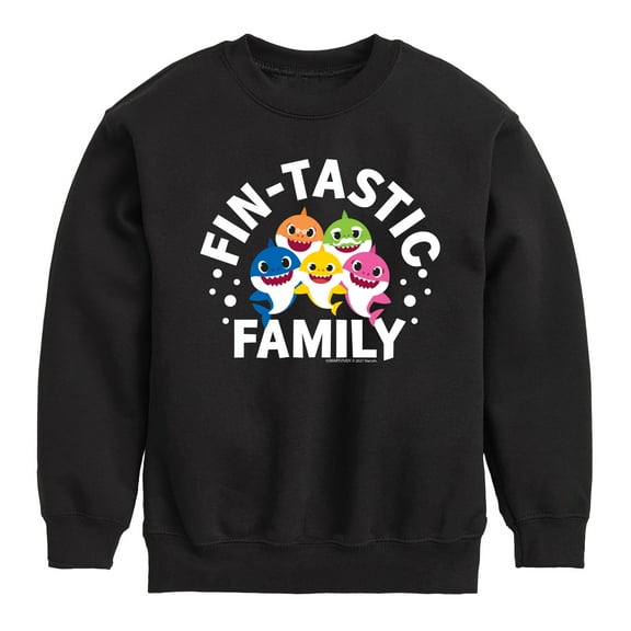 Baby Shark - Fintastic Family - Toddler And Youth Crewneck Fleece Sweatshirt