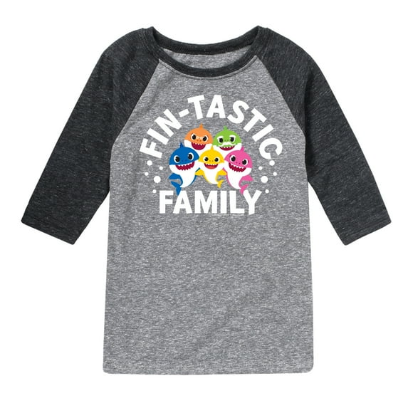 Baby Shark - Fintastic Family - Toddler And Youth Raglan Graphic T-Shirt