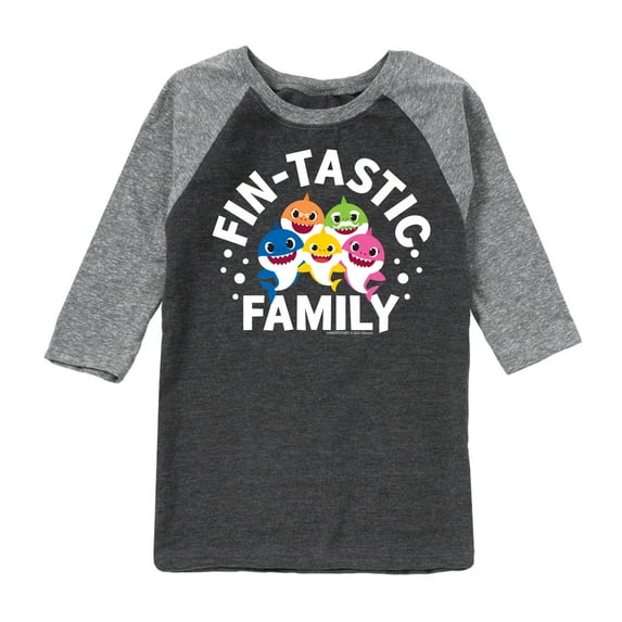Baby Shark - Fintastic Family - Toddler And Youth Raglan Graphic T-Shirt