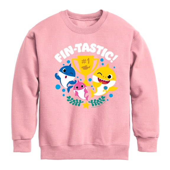 Baby Shark - Fintastic - Youth Boys Crew Fleece Sweatshirt