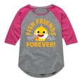 thumbnail image 1 of Baby Shark - Fish Friends Forever - Toddler And Youth Girls Raglan Graphic T-Shirt, 1 of 6